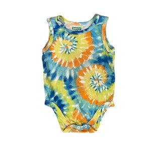 Garanimals Orange, Blue and Yellow Tie-Dye Sleeveless Onesie